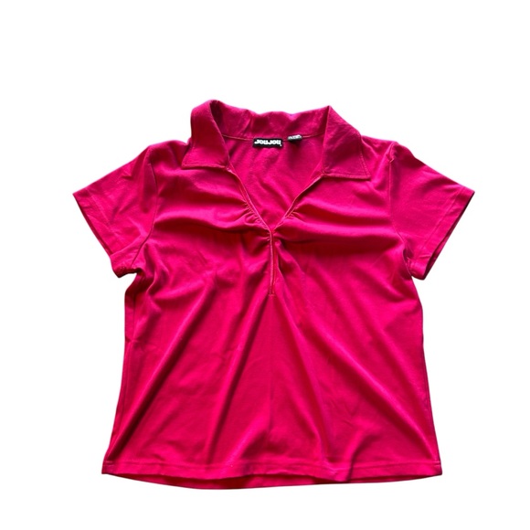 [Joujou] BOGO $1 Pink Polo Tee - Picture 1 of 5